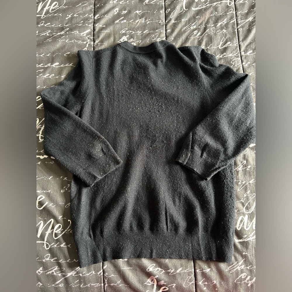 Kate Spade Black Embellished Crystal Bow Sweater Size Medium - Picture 5 of 8